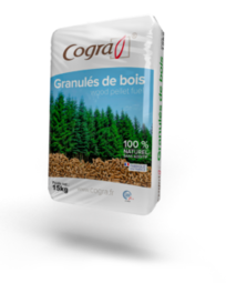 #GRANULES BOIS COGRA SAC 15 Kg TARIF NON GARANTI SUIVANT COURS MARCHE