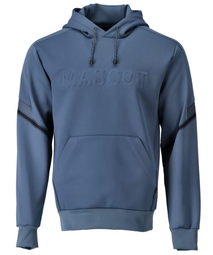 SWEAT CAPUCHE POLAIRE LOGO MASCOT BLEU GRIS TAILLE M