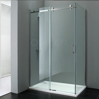 PAROI DE DOUCHE EPONA 120x90Cm VERRE 8mm 1 Cote Fixe - 1 Paroi Coulissante