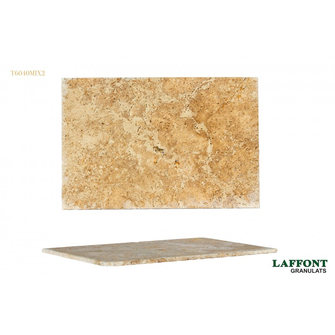 #TRAVERTIN BEIGE MIX 2- CHOIX COMMERCIAL 40,6 x 61 - EP : 12 MM