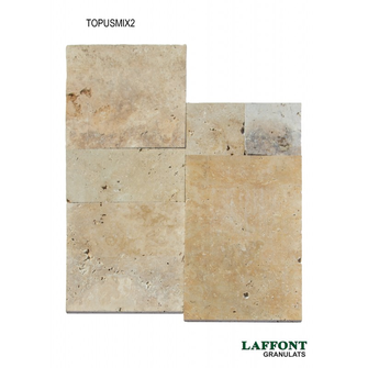 TRAVERTIN BEIGE OPUS MIX 2 - CHOIX CO. EPAISSEUR : 12MM