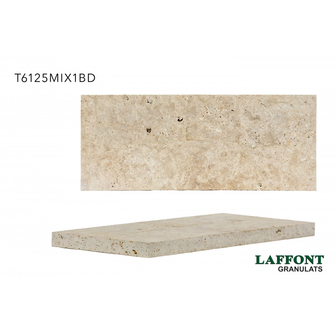 MARGELLE TRAVERTIN BEIGE 61x25x3cm MIX1 (1er Choix) Bord arrondi