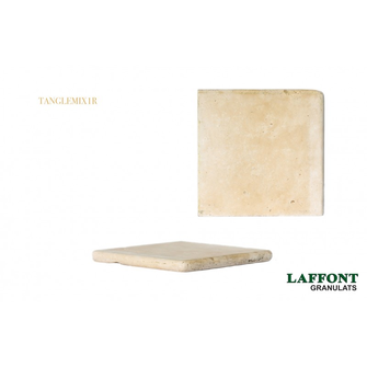 #ANGLE RENTRANT TRAVERTIN BEIGE45x45x3cm MIX 1 (1er Choix) Bord arrondi